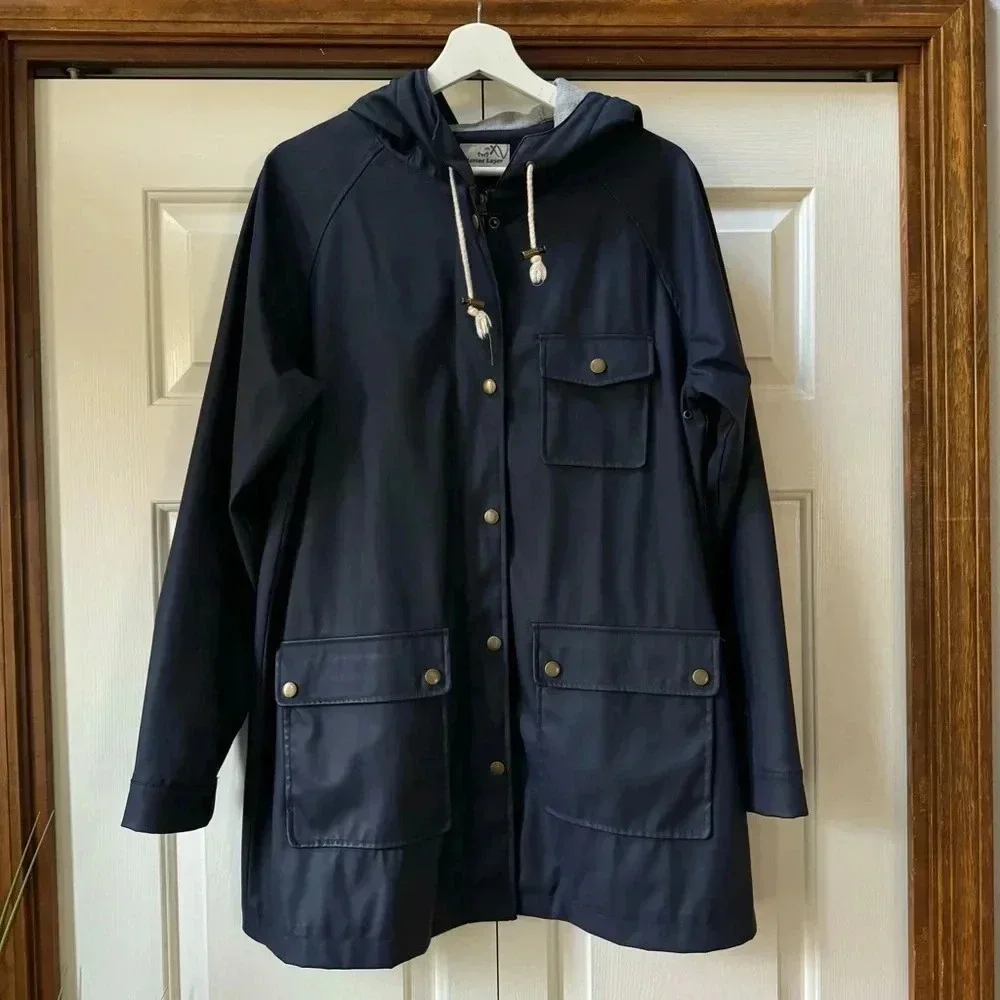 Marine Layer Birdie Rubber Duckie Lined Raincoat Jacket Women’s size medium